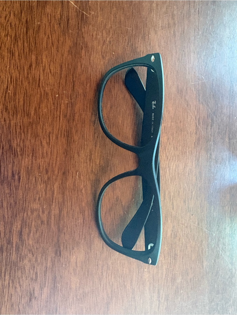 Ray-Ban Black Sunglasses Temple with White Logo